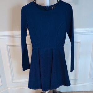 Lulu's Royal Blue Long Sleeve Dress Small